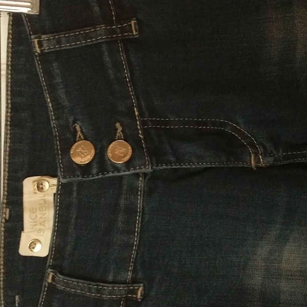 Skinny jeans, Nice Istanbul, Turkish, heavily jeweled jeans, European 40, NWT - Picture 3 of 14